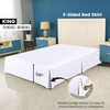 image:imageUtopia Bedding Queen Bed Skirt  Soft Quadruple Pleated Ruffle  Easy Fit with 16 Inch Tailored Drop  Hotel Quality Shrinkage and Fade Resistant Queen Light GreyWhite