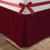 image:imageUtopia Bedding Queen Bed Skirt  Soft Quadruple Pleated Ruffle  Easy Fit with 16 Inch Tailored Drop  Hotel Quality Shrinkage and Fade Resistant Queen Light GreyBurgundy