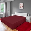 image:imageUtopia Bedding Queen Bed Skirt  Soft Quadruple Pleated Ruffle  Easy Fit with 16 Inch Tailored Drop  Hotel Quality Shrinkage and Fade Resistant Queen Light GreyBurgundy
