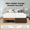 image:imageUtopia Bedding Queen Bed Skirt  Soft Quadruple Pleated Ruffle  Easy Fit with 16 Inch Tailored Drop  Hotel Quality Shrinkage and Fade Resistant Queen Light GreyBrown