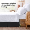image:imageUtopia Bedding Queen Bed Skirt  Soft Quadruple Pleated Ruffle  Easy Fit with 16 Inch Tailored Drop  Hotel Quality Shrinkage and Fade Resistant Queen Light GreyBlack