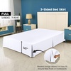 image:imageUtopia Bedding Queen Bed Skirt  Soft Quadruple Pleated Ruffle  Easy Fit with 16 Inch Tailored Drop  Hotel Quality Shrinkage and Fade Resistant Queen Light GreyWhite