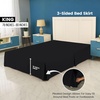image:imageUtopia Bedding Queen Bed Skirt  Soft Quadruple Pleated Ruffle  Easy Fit with 16 Inch Tailored Drop  Hotel Quality Shrinkage and Fade Resistant Queen Light GreyBlack