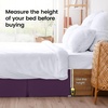 image:imageUtopia Bedding Queen Bed Skirt  Soft Quadruple Pleated Ruffle  Easy Fit with 16 Inch Tailored Drop  Hotel Quality Shrinkage and Fade Resistant Queen Light GreyPurple