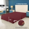 image:imageUtopia Bedding Queen Bed Skirt  Soft Quadruple Pleated Ruffle  Easy Fit with 16 Inch Tailored Drop  Hotel Quality Shrinkage and Fade Resistant Queen Light GreyBurgundy