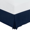 image:imageUtopia Bedding Queen Bed Skirt  Soft Quadruple Pleated Ruffle  Easy Fit with 16 Inch Tailored Drop  Hotel Quality Shrinkage and Fade Resistant Queen Light GreyNavy