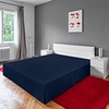 image:imageUtopia Bedding Queen Bed Skirt  Soft Quadruple Pleated Ruffle  Easy Fit with 16 Inch Tailored Drop  Hotel Quality Shrinkage and Fade Resistant Queen Light GreyNavy