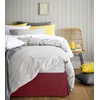 image:imageUtopia Bedding Queen Bed Skirt  Soft Quadruple Pleated Ruffle  Easy Fit with 16 Inch Tailored Drop  Hotel Quality Shrinkage and Fade Resistant Queen Light GreyBurgundy