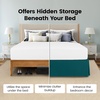 image:imageUtopia Bedding Queen Bed Skirt  Soft Quadruple Pleated Ruffle  Easy Fit with 16 Inch Tailored Drop  Hotel Quality Shrinkage and Fade Resistant Queen Light GreyTeal