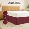 image:imageUtopia Bedding Queen Bed Skirt  Soft Quadruple Pleated Ruffle  Easy Fit with 16 Inch Tailored Drop  Hotel Quality Shrinkage and Fade Resistant Queen Light GreyBurgundy