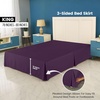 image:imageUtopia Bedding Queen Bed Skirt  Soft Quadruple Pleated Ruffle  Easy Fit with 16 Inch Tailored Drop  Hotel Quality Shrinkage and Fade Resistant Queen Light GreyPurple