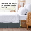 image:imageUtopia Bedding Queen Bed Skirt  Soft Quadruple Pleated Ruffle  Easy Fit with 16 Inch Tailored Drop  Hotel Quality Shrinkage and Fade Resistant Queen Light GreyGrey