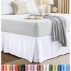 image:imageUtopia Bedding Queen Bed Skirt  Soft Quadruple Pleated Ruffle  Easy Fit with 16 Inch Tailored Drop  Hotel Quality Shrinkage and Fade Resistant Queen Light GreyWhite