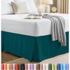 image:imageUtopia Bedding Queen Bed Skirt  Soft Quadruple Pleated Ruffle  Easy Fit with 16 Inch Tailored Drop  Hotel Quality Shrinkage and Fade Resistant Queen Light GreyTeal