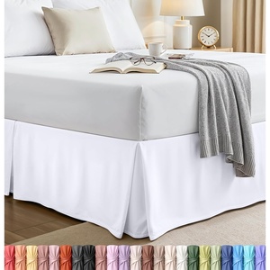 image:imageUtopia Bedding Queen Bed Skirt  Soft Quadruple Pleated Ruffle  Easy Fit with 16 Inch Tailored Drop  Hotel Quality Shrinkage and Fade Resistant Queen Light GreyWhite