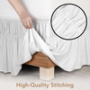 image:imageUtopia Bedding Twin XL Elastic Dorm Bed Skirt  Wrap Around Ruffle  Microfiber Bed Skirt with Adjustable Elastic Belt 42 Inch Tailored Drop  Hotel Quality Bedskirt Fade Resistant Twin XL White