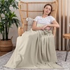 image:imageUtopia Bedding White Waffle Blanket Twin Size Soft Lightweight Breathable Cotton Blend Bed Blanket for All Seasons Luxury Throws for Bed Couch and SofaKhaki