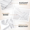 image:imageWrap Around Ruffle Twin XL Size Bed Skirt  Adjustable Buckle amp Elastic Belt for Easy Installation 34 Inch Drop  Brushed Microfiber  Machine Washable Fade and Wrinkle Resistant White