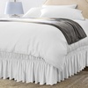 image:imageUtopia Bedding Twin XL Elastic Dorm Bed Skirt  Wrap Around Ruffle  Microfiber Bed Skirt with Adjustable Elastic Belt 42 Inch Tailored Drop  Hotel Quality Bedskirt Fade Resistant Twin XL White