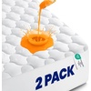 image:imageUtopia Bedding 2 Pack Waterproof Mattress Protector Queen Mattress Pad Noiseless Quilted Fitted Cover with Deep Pocket Stretches up to 16 Inches WhiteWhite