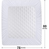 image:imageUtopia Bedding 2 Pack Waterproof Mattress Protector Queen Mattress Pad Noiseless Quilted Fitted Cover with Deep Pocket Stretches up to 16 Inches WhiteWhite
