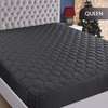 image:imageUtopia Bedding 2 Pack Waterproof Mattress Protector Queen Mattress Pad Noiseless Quilted Fitted Cover with Deep Pocket Stretches up to 16 Inches WhiteGrey