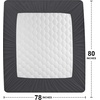 image:imageUtopia Bedding 2 Pack Waterproof Mattress Protector Queen Mattress Pad Noiseless Quilted Fitted Cover with Deep Pocket Stretches up to 16 Inches WhiteGrey