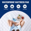 image:imageUtopia Bedding 2 Pack Waterproof Mattress Protector Queen Mattress Pad Noiseless Quilted Fitted Cover with Deep Pocket Stretches up to 16 Inches WhiteWhite