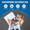 image:imageUtopia Bedding 2 Pack Waterproof Mattress Protector Queen Mattress Pad Noiseless Quilted Fitted Cover with Deep Pocket Stretches up to 16 Inches WhiteGrey