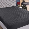 image:imageUtopia Bedding 2 Pack Waterproof Mattress Protector Queen Mattress Pad Noiseless Quilted Fitted Cover with Deep Pocket Stretches up to 16 Inches WhiteGrey