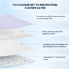 image:imageUtopia Bedding 2 Pack Waterproof Mattress Protector Queen Mattress Pad Noiseless Quilted Fitted Cover with Deep Pocket Stretches up to 16 Inches WhiteGrey