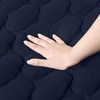 image:imageUtopia Bedding 2 Pack Waterproof Mattress Protector Queen Mattress Pad Noiseless Quilted Fitted Cover with Deep Pocket Stretches up to 16 Inches WhiteNavy