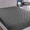 image:imageUtopia Bedding 2 Pack Waterproof Mattress Protector Queen Mattress Pad Noiseless Quilted Fitted Cover with Deep Pocket Stretches up to 16 Inches WhiteGrey
