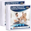 image:imageUtopia Bedding Waterproof 5Sided Mattress Protector Full Size Premium Breathable Mattress Cover Fitted Style with Stretchable Pockets White  Pack of 22