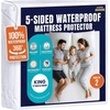 image:imageUtopia Bedding Waterproof 5Sided Mattress Protector Full Size Premium Breathable Mattress Cover Fitted Style with Stretchable Pockets White  Pack of 22