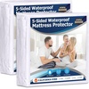 image:imageUtopia Bedding Waterproof 5Sided Mattress Protector Full Size Premium Breathable Mattress Cover Fitted Style with Stretchable Pockets White  Pack of 22