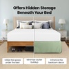 image:imageUtopia Bedding King Bed Skirt  Soft Quadruple Pleated Ruffle  Easy Fit with 16 Inch Tailored Drop  Hotel Quality Shrinkage and Fade Resistant King Sage