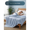 image:imageUtopia Bedding Blue Cooling Blanket King Size for Hot Sleepers QMaxgt0462 Nylon Cold Fabric Absorbs Night Sweats and Body Heat Lightweight Bed Cooling Layer Thin Summer Blankets 90x102 InchBlue