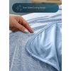image:imageUtopia Bedding Blue Cooling Blanket King Size for Hot Sleepers QMaxgt0462 Nylon Cold Fabric Absorbs Night Sweats and Body Heat Lightweight Bed Cooling Layer Thin Summer Blankets 90x102 InchBlue