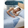 image:imageUtopia Bedding Blue Cooling Blanket King Size for Hot Sleepers QMaxgt0462 Nylon Cold Fabric Absorbs Night Sweats and Body Heat Lightweight Bed Cooling Layer Thin Summer Blankets 90x102 InchBlue