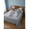 image:imageUtopia Bedding Blue Cooling Blanket King Size for Hot Sleepers QMaxgt0462 Nylon Cold Fabric Absorbs Night Sweats and Body Heat Lightweight Bed Cooling Layer Thin Summer Blankets 90x102 InchGrey