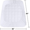 image:imageUtopia Bedding King Mattress Pad Quilted Fitted Premium Mattress Protector Deep Pocket Cover Stretches up to 16 Inches Fluffy Pillow Topper 78x80 Inches White