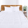 image:imageUtopia Bedding King Mattress Pad Quilted Fitted Premium Mattress Protector Deep Pocket Cover Stretches up to 16 Inches Fluffy Pillow Topper 78x80 Inches White