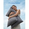 image:imageCooling Pillow Cases Nylon Cooling Fabric Pillow Covers with Envelope Closure Smooth and Cooling Pillowcase Set 2 Pack King 20 x 40 Inches GreyGrey