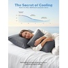 image:imageCooling Pillow Cases Nylon Cooling Fabric Pillow Covers with Envelope Closure Smooth and Cooling Pillowcase Set 2 Pack King 20 x 40 Inches GreyGrey