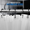 image:imageUtopia Bedding Double Glide Roller Shower Curtain Hooks Double Sided Rings Rust Proof Shower Curtain Hooks Matt NickelBlack