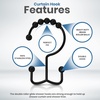 image:imageUtopia Bedding Double Glide Roller Shower Curtain Hooks Double Sided Rings Rust Proof Shower Curtain Hooks Matt NickelBlack
