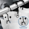 image:imageUtopia Bedding Double Glide Roller Shower Curtain Hooks Double Sided Rings Rust Proof Shower Curtain Hooks Matt NickelBlack