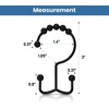 image:imageUtopia Bedding Double Glide Roller Shower Curtain Hooks Double Sided Rings Rust Proof Shower Curtain Hooks Matt NickelBlack