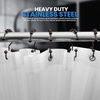 image:imageUtopia Bedding Double Glide Roller Shower Curtain Hooks Double Sided Rings Rust Proof Shower Curtain Hooks Matt NickelBronze